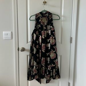 Anthropologie Maeve Metallic Cocktail Dress